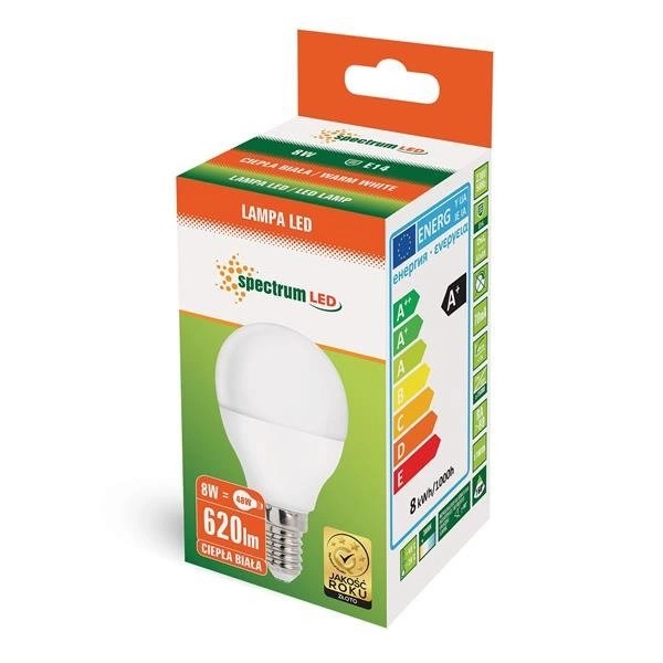 LED KULKA E-14 230V 8W WW SPECTRUM