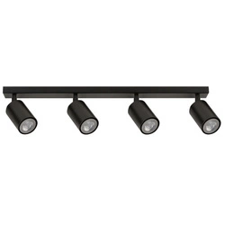 Stylowa lampa sufitowa spot ZOOM 4x GU10 LED szer. 60cm | czarny