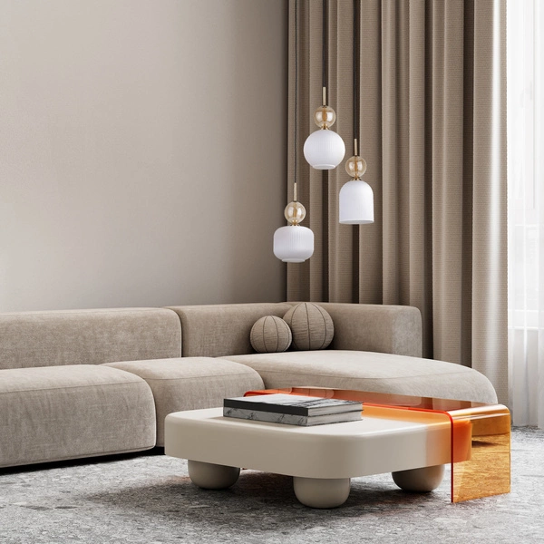 SOPHIA COGNACWHITE LAMPA WISZACA 3XE14