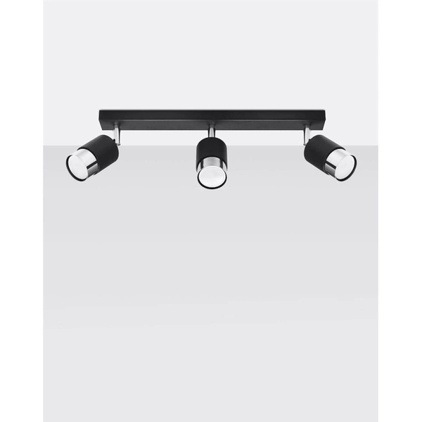 Lampa sufitowa (spot) NERO 3, SL.1066, czarny/chrom, 3x40W GU10