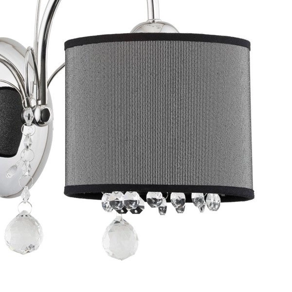 Kinkiet nowoczesny LILIANA chrom/szary