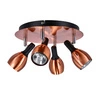 Lampa sufitowa CROSS plafon 98-34878 miedziana 4xGU10