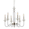 Żyrandol HAMPTON VI klasyczny szkło i stal chromowana | srebrny 8154