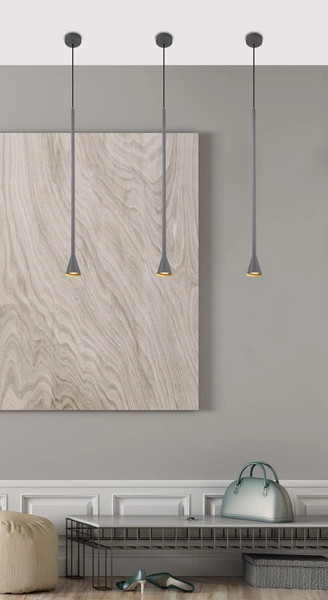 Lampa wisząca TUCSON LEDEA, 50101245, szara, 1x40W GU10