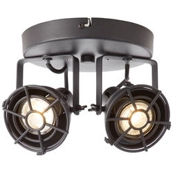 Lampa sufitowa spot Jesper Brilliant 2x5W Czarny Metal