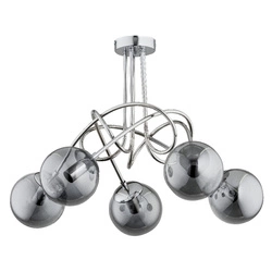 Lampa sufitowa ALFA TANGO GLASS CHROM 5xE14 62cm | 61095