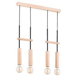 Lampa wisząca ALFA DILAN DREWNIANA 4xE27 63cm | 63291