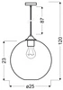 Lampa wisząca EDISON 31-28259 klosz brązowy + żarówka 60W E27