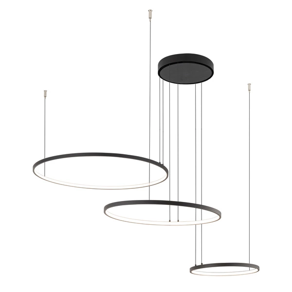 Lampa wisząca CIRCOLO LED szer. 125cm 45W barwa ciepła 3000K | czarny 10817