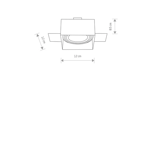 Bezramowa lampa wpuszczana MOD PLUS BLACK 9404
