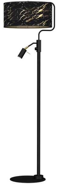 Lampa podłogowa SENSO Black/Gold 1xE27 + 1x mini GU10