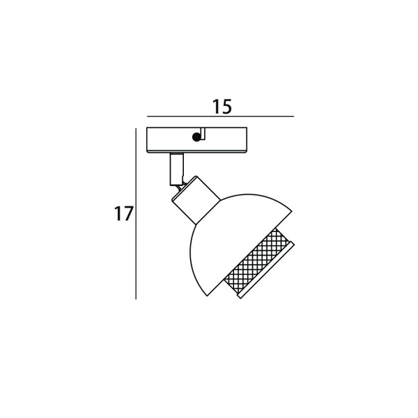 Kinkiet Savio dł. 15cm E14 | czarny/złoty
