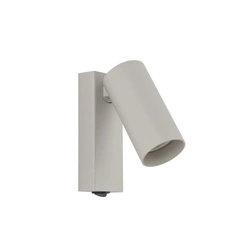 Kinkiet FOURTY miniGU10 wys.17cm szer.10cm włącznik | Silk gray 11765