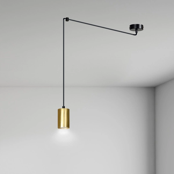 Lampa wisząca Emibig TRAKER 1 BL/GOLD 526/1