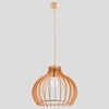 Lampa wisząca ALFA LAVAYA DREWNIANA 1xE27 44cm | 60023