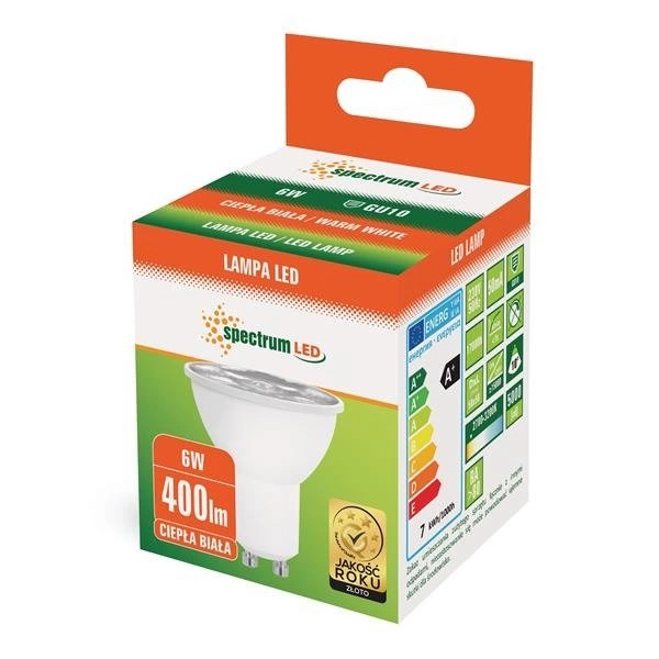 Żarówka LED GU10 10° 230V 6W Z SOCZEWKĄ 3000K