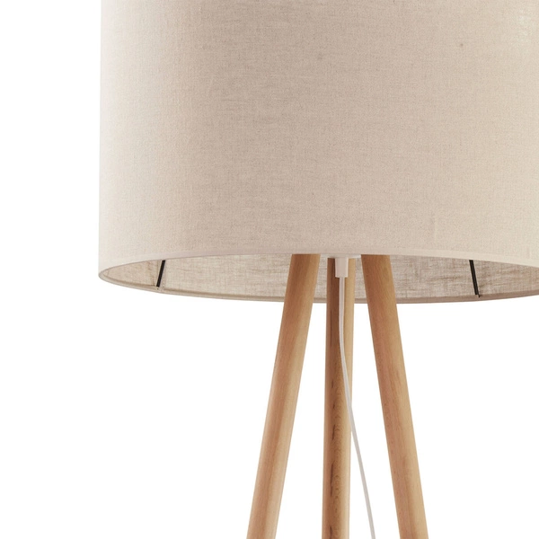Stylowa lampa podłogowa sosna TOKYO E27 60W wys. 148cm | len 5288