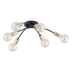 Lampa sufitowa ALFA LENSI CZARNA & ZŁOTA 6xE27 55cm | 63228