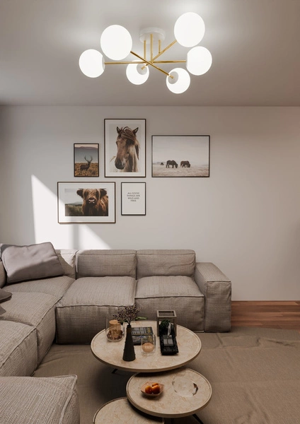 Lampa sufitowa Emibig MAGNUM 6 WH OPAL 1234/6