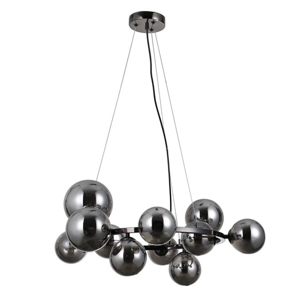 Lampa wisząca Canello śr. 70cm 11xG9 | czarny/chrom