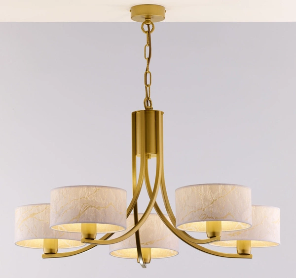 Klasyczny Żyrandol ARTHUR wys. 71cm 5xE27 15W IP20 | złoty połysk