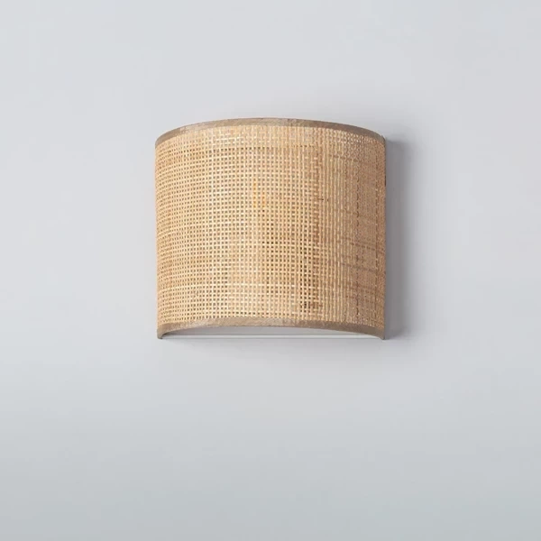 Kinkiet LED z Rattanu Bogho Abruzzo Bianca 25cm