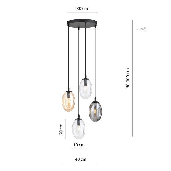 Lampa sufitowa Emibig ASTRAL 4 BL PREMIUM MIX 1268/4PREM