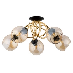 Lampa sufitowa ALFA MODENA ZŁOTA 5x E27 60cm | 63179