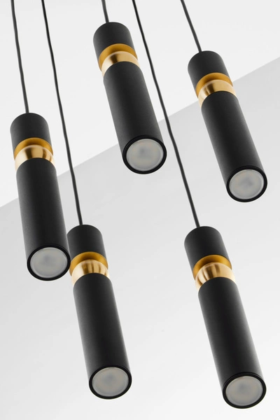 Nowoczesna Lampa wisząca ALAS wys. 35-136cm 5xG10 14W IP20 | Złoty