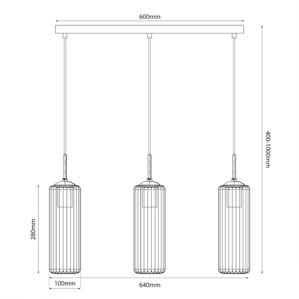 Lampa wiszaca Vesta 3xE27