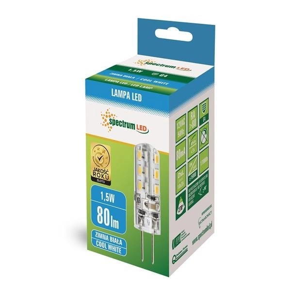 LED G4 COLUMN 12V 1,5W SILIKON CW SPECTRUM