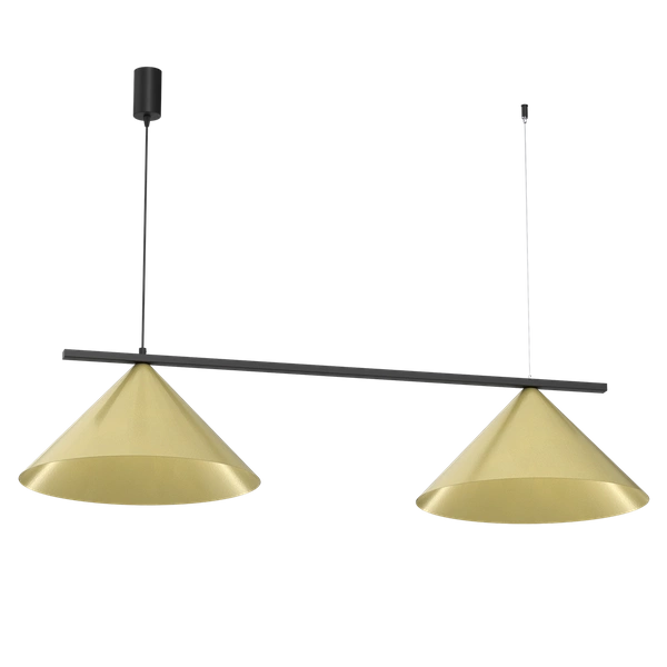 Lampa wisząca CAPITAL CZARNO-ZŁOTY 2XGX53