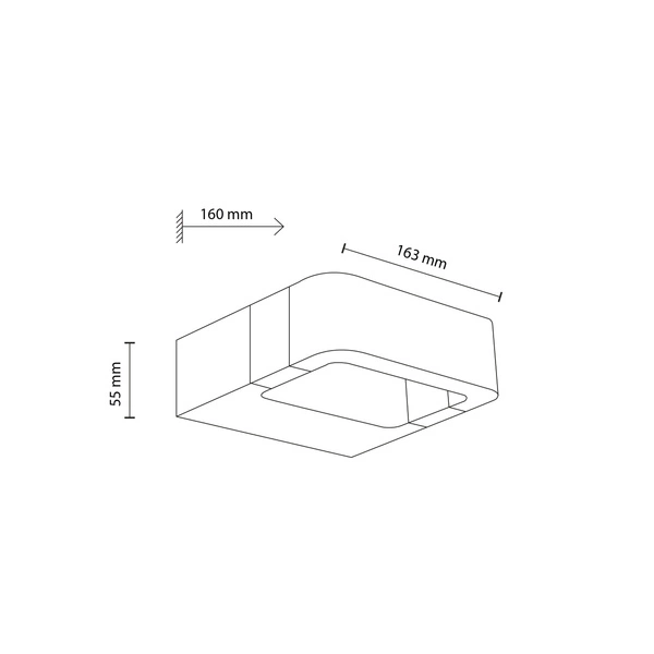 ARIUS BLACK KINKIET IP54