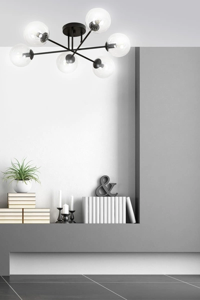 Lampa sufitowa Emibig BRENDI 6B BL TRANSPARENT 831/6B