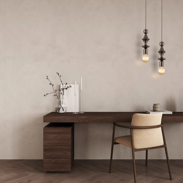 Lampa wisząca TOWER BROWN Glamour E27 wys.150cm dług.10cm | Brąz 10703