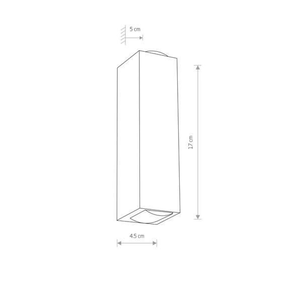 Kinkiet zewnętrzny na elewację LENS LED biały 9113