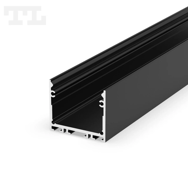 Profil LED P22-3 natynk lub zwis 200cm szer. 32mm | do osłonek C7 | czarny