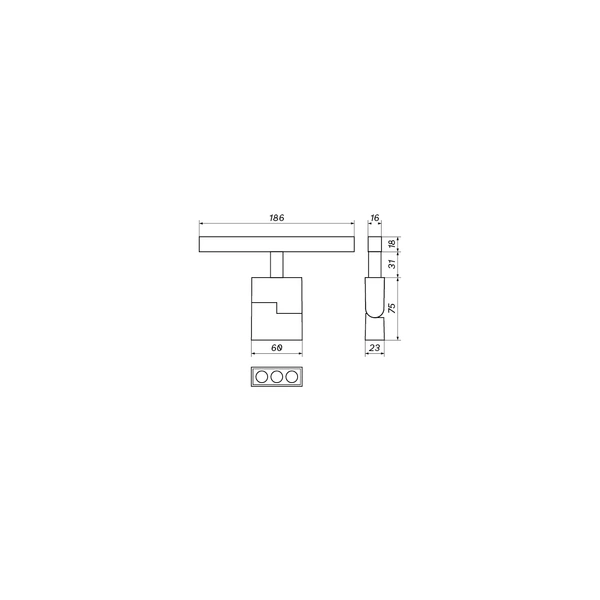LOONARI reflektor na szynę 48V MultiLINE NANO DOTS SPOT