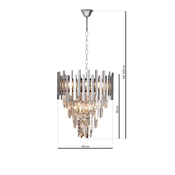 Żyrandol glamour ASPEN II CHROME ML5997