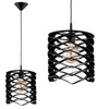 Lampa wisząca ALFA SPIKE CZARNA 1xE27 24cm | 60559