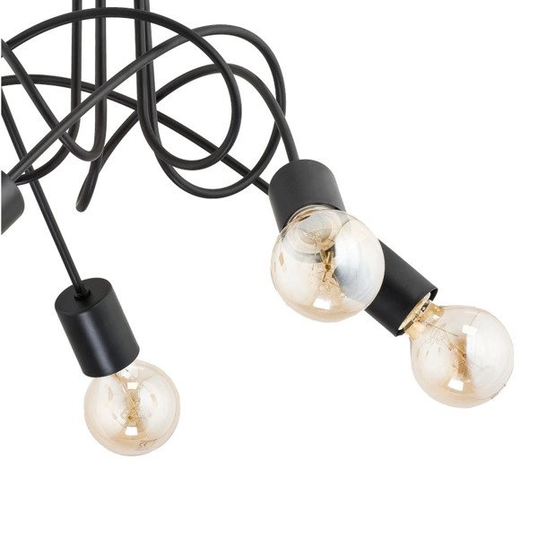 Lampa sufitowa ALFA TANGO CZARNA 5xE27 50cm | 23175