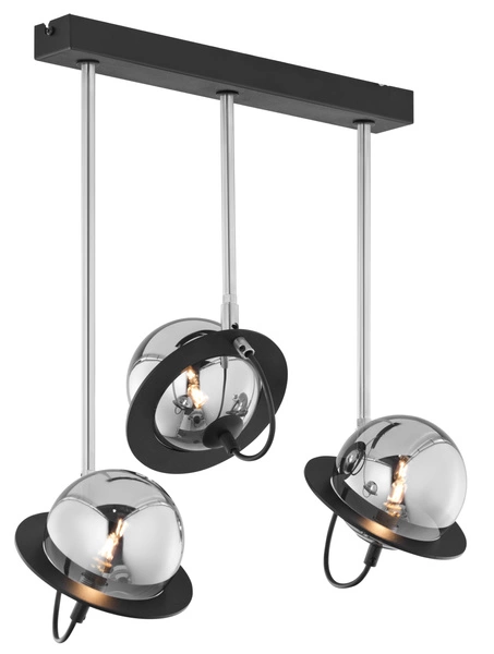 Nowoczesna Lampa wisząca PLANET wys. 50cm 3xG9 14W IP20 | Czarny