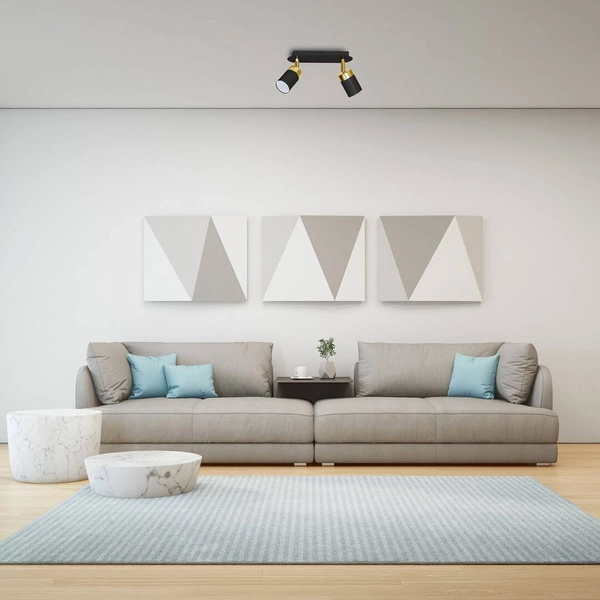 Lampa sufitowa JOKER, MLP6124, czarny/złoty, 2x8W GU10