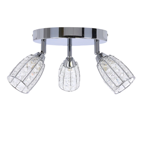 Lampa sufitowa SHIBA, 98-13408, chrom/transparentny, 3x15W G9