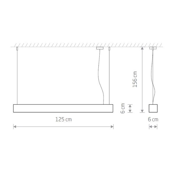 Lampa wisząca SOFT LED WHITE T8 dł. 125cm LED TUBE T8 | biały 7537