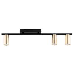 Lampa sufitowa ALFA KANON CZARNA & ZŁOTA 3xGU10 68cm | 62548