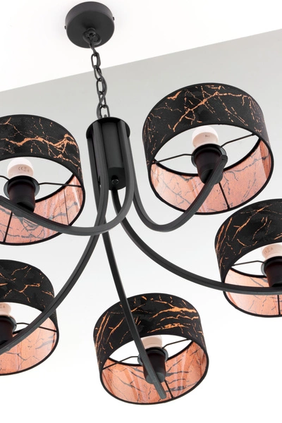 Klasyczny Żyrandol ARTHUR wys. 71cm 5xE27 15W IP20 | czarny