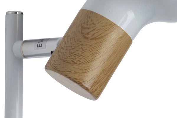 Lampa sufitowa/ścienna PUERTO listwa 92-62659 biała/drewno 2xE14