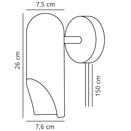 Kinkiet ROCHELLE GU10 8W Metal | Czarny