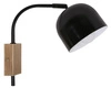 Kinkiet RUPI 21-76687 czarny/biały/drewno 1x40W E27